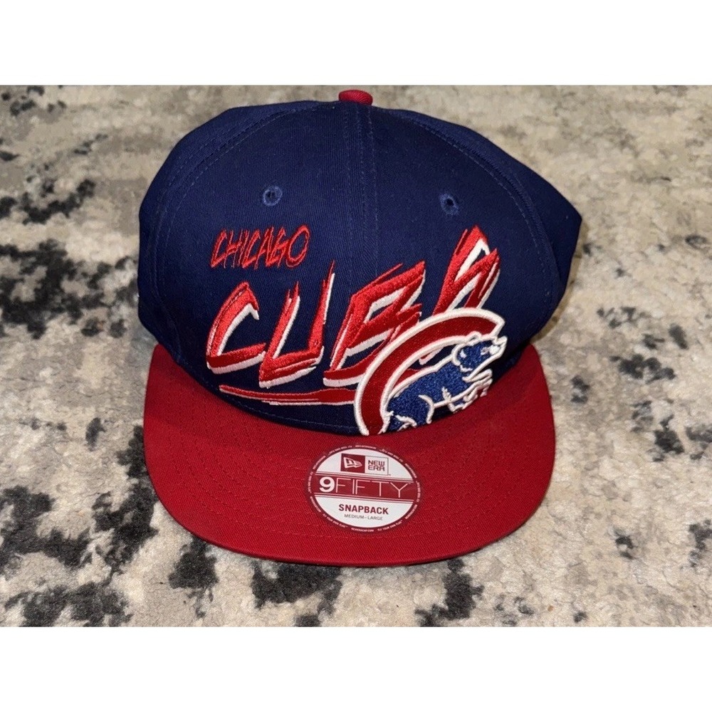 Chicago Cubs MLB NEW ERA Brand  Blue Two Tone Adjustable Snapback Hat Mens